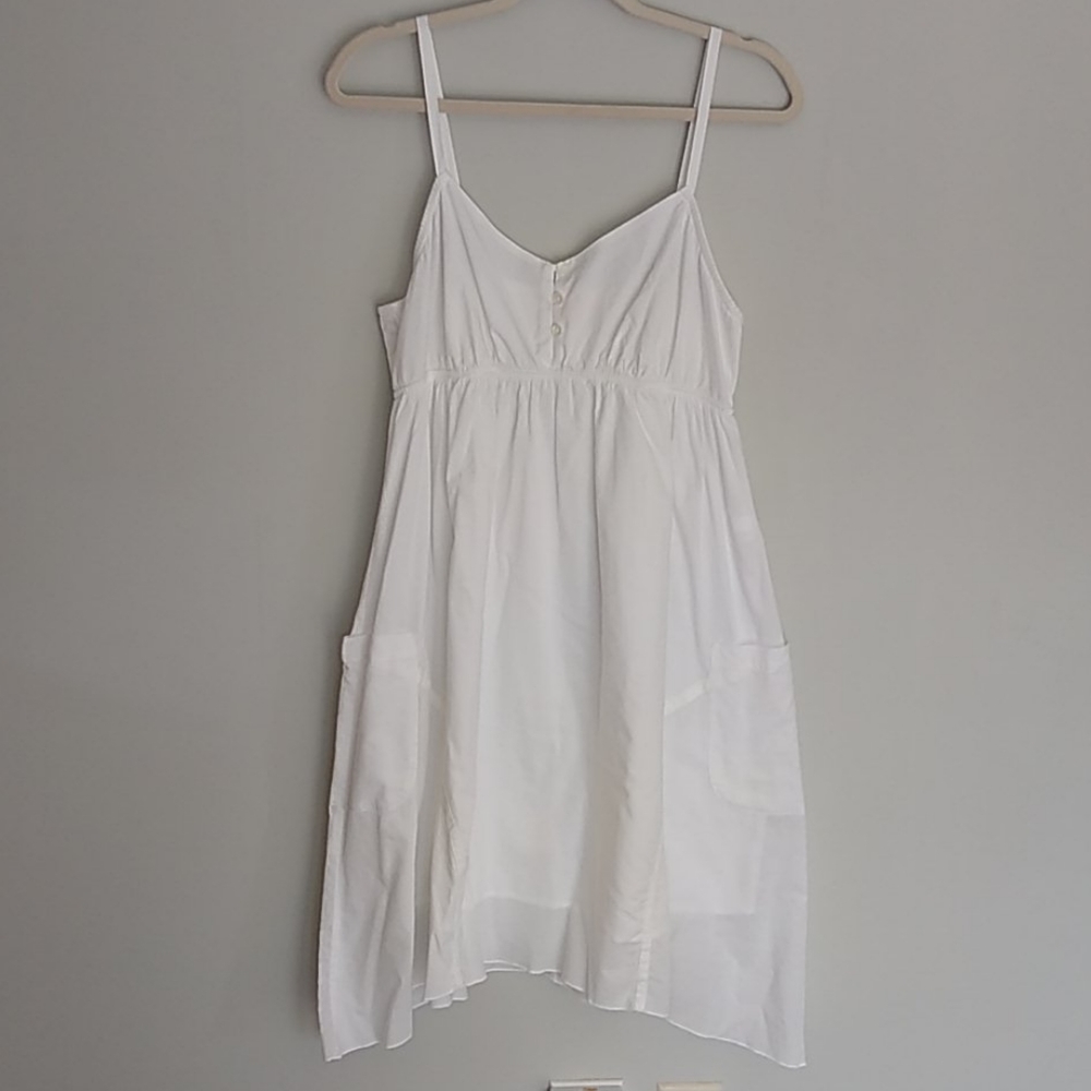 Mossimo White Cotton Dress With Pockets!